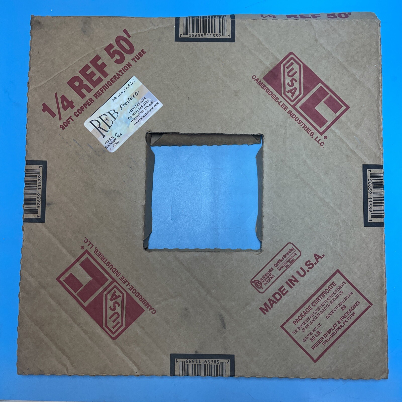 IUSA Cambridge-Lee 1/4 x 50ft Soft Copper Tubing HVAC Refrigeration 1/4OD 🇺🇸
