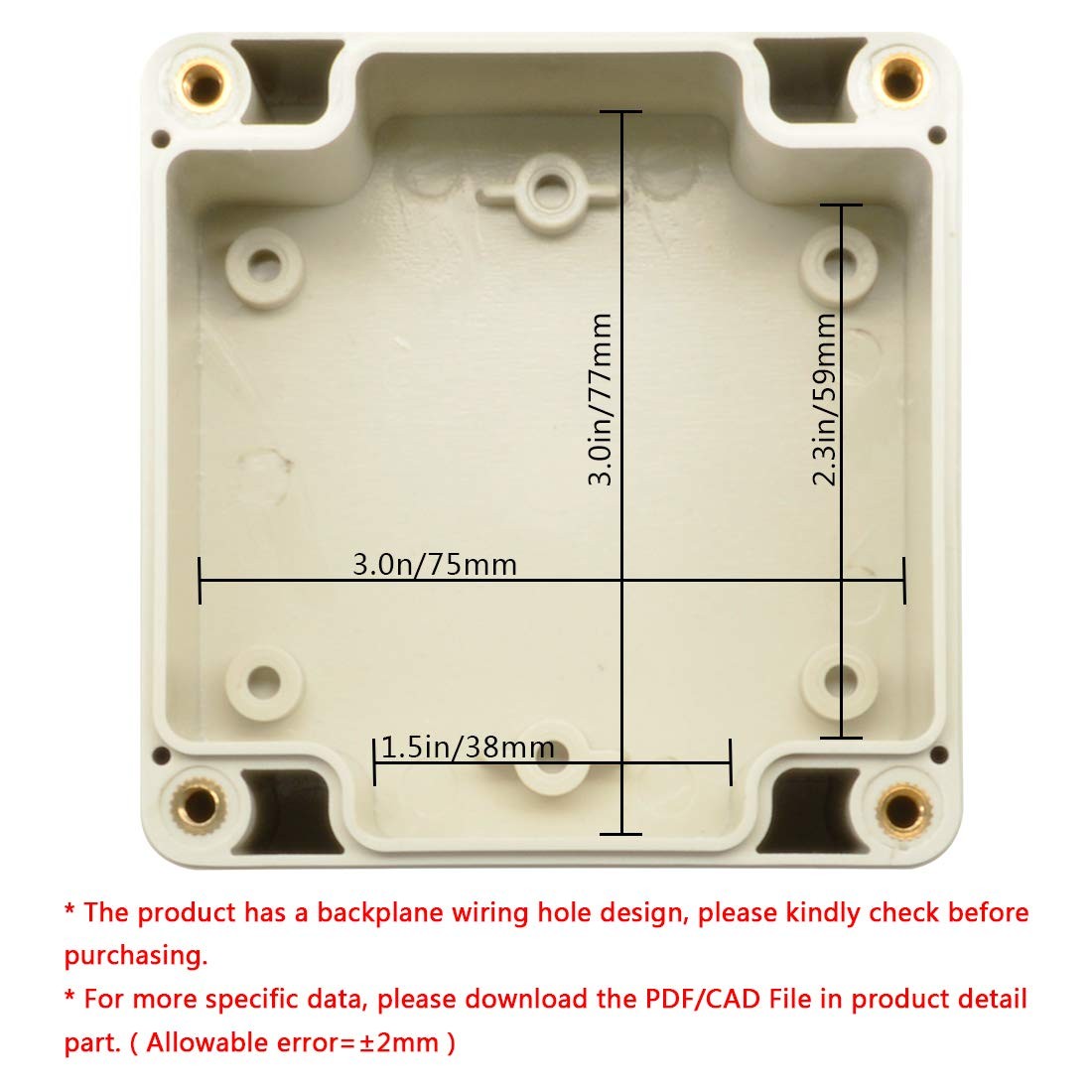 ABS Plastic Junction Box Dustproof Waterproof IP65 Electrical Enclosure Box Univ