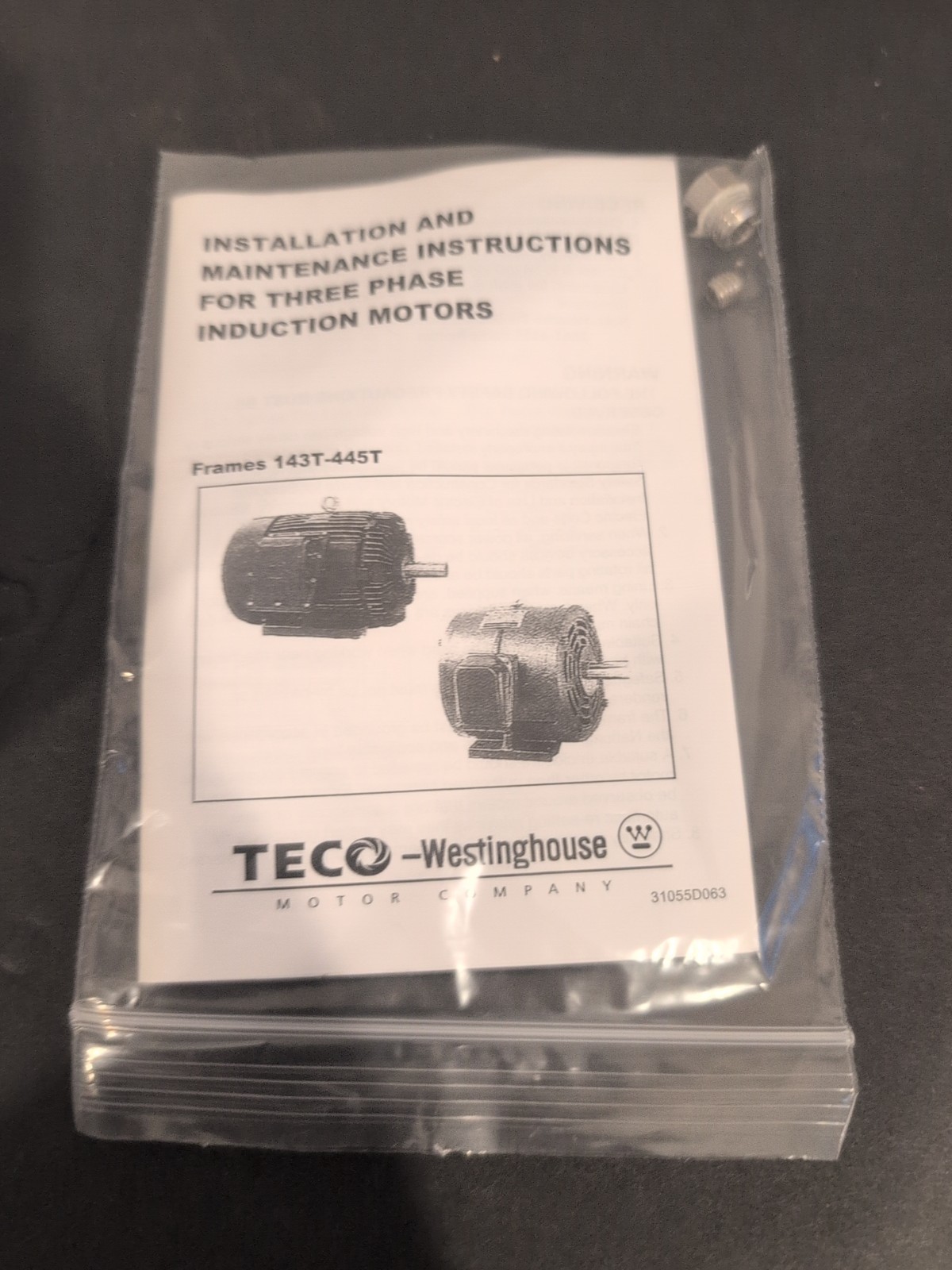 New Teco Westinghouse 1/2 HP Stainless Steel Severe Duty Wash down Motor…
