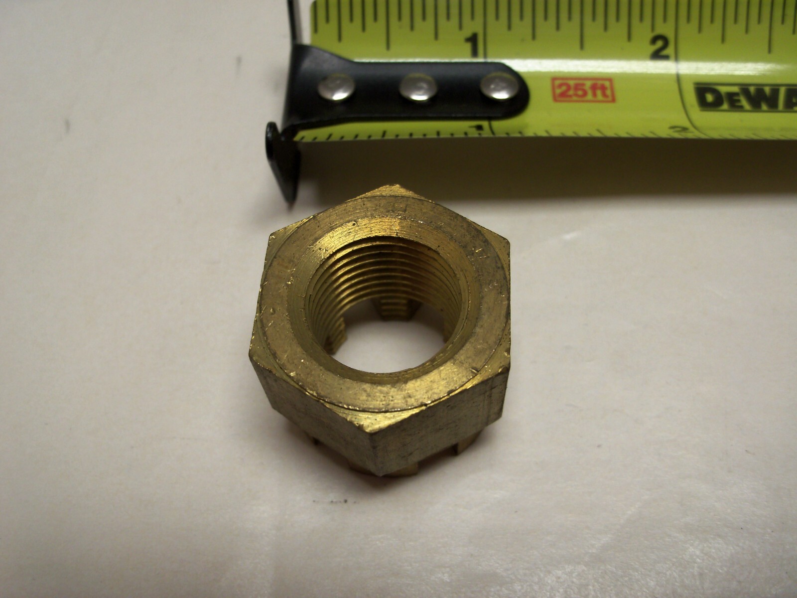 5/8-18 Brass Castle Nut VINTAGE Made in US Qty 2