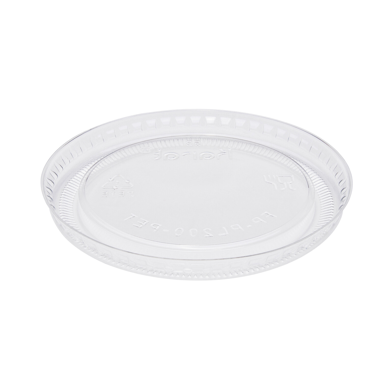 Karat 1oz Squat-2oz PET Plastic Portion Cup Lids – 2,500 ct, FP-PL200-PET