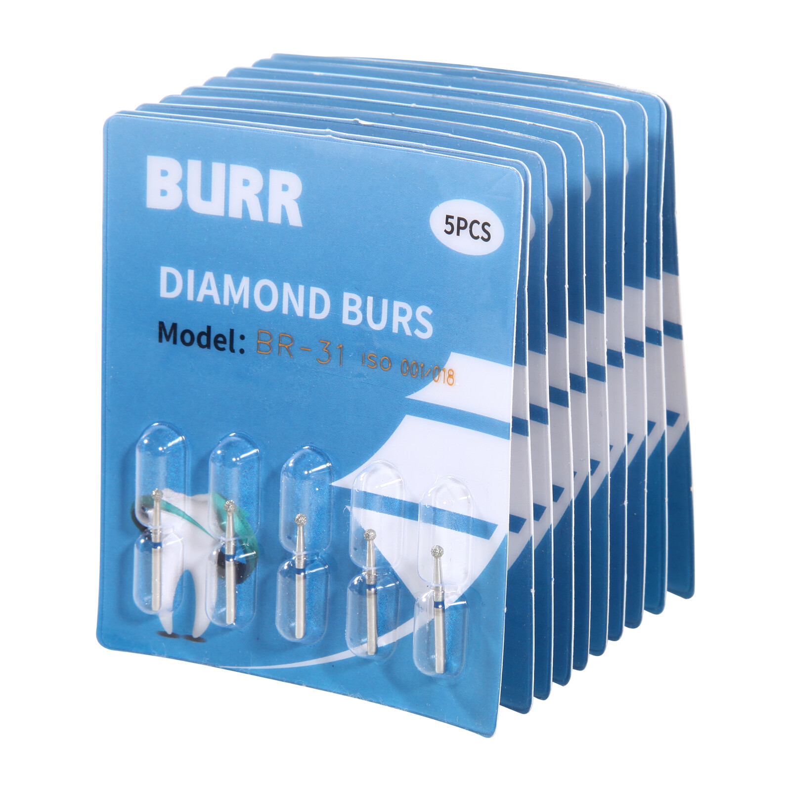 BURR Dent FG 1.60mm Diamond Burs For High Speed Handpiece Friction Grip sw