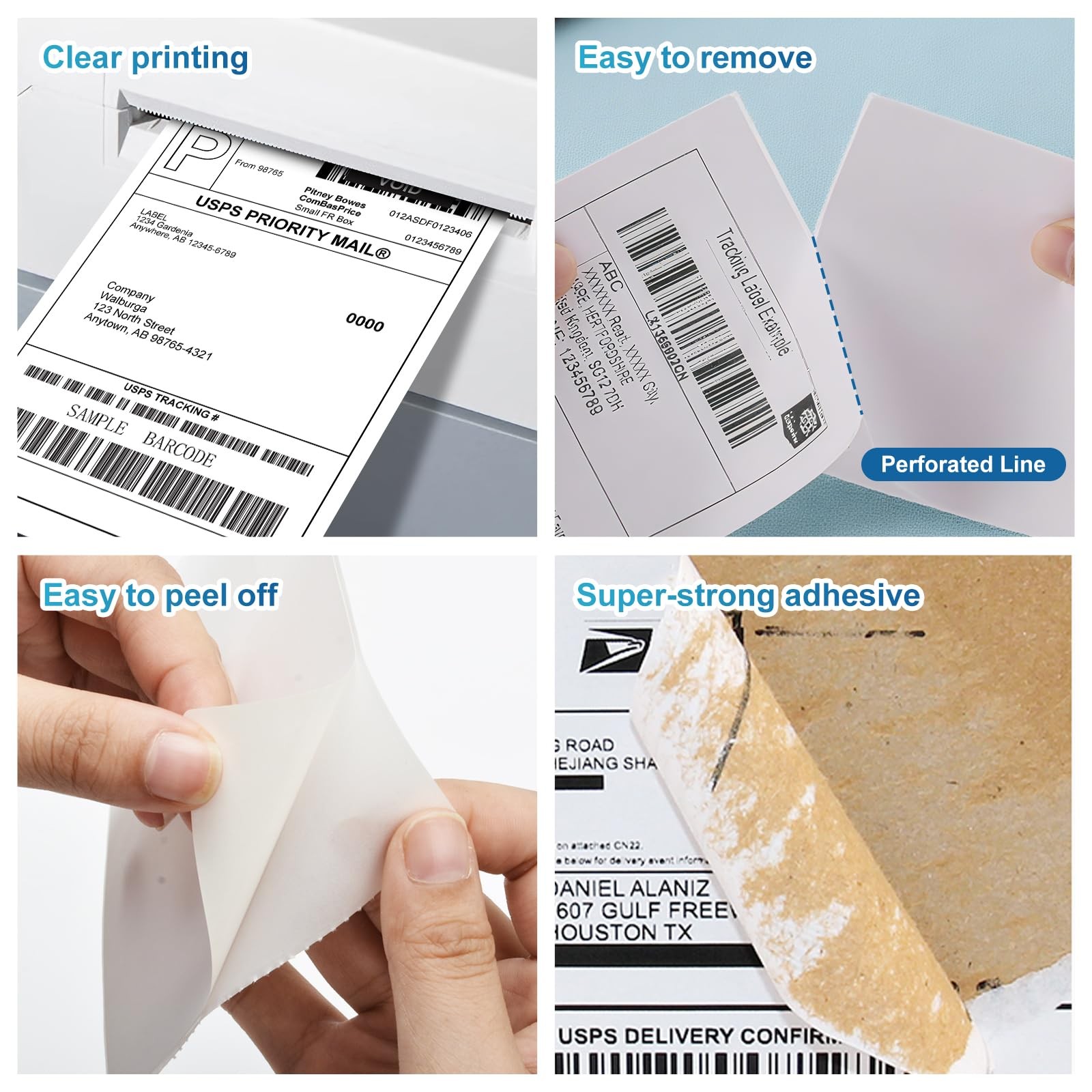 9527 Product 4 x 6 Thermal Labels – Pack of 100 1 Stacks | 100 Labels, White