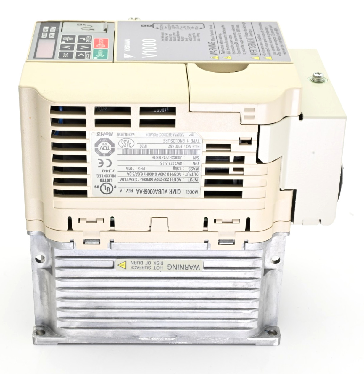 Yaskawa V1000 CIMR-VUBA0006EAA 240V AC Motor Drive, 3.3kW