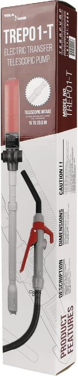 Tera Pump TREP01-T / 20082, Battery Powered Fuel Can Transfer Pump, 2.4 GPM