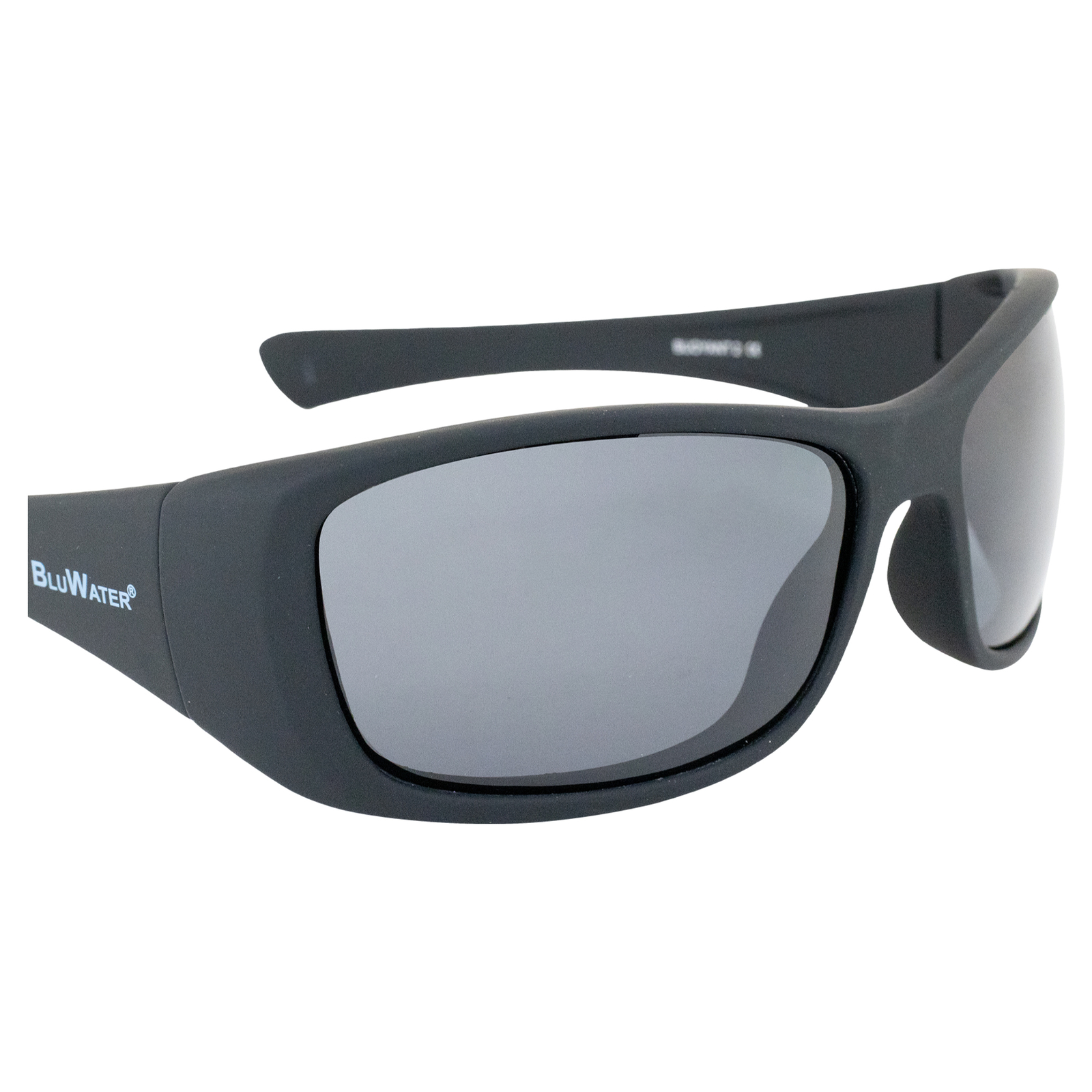 BluWater Paddle Polarized Sunglasses Matte Black Frames w/ Grey Lenses by