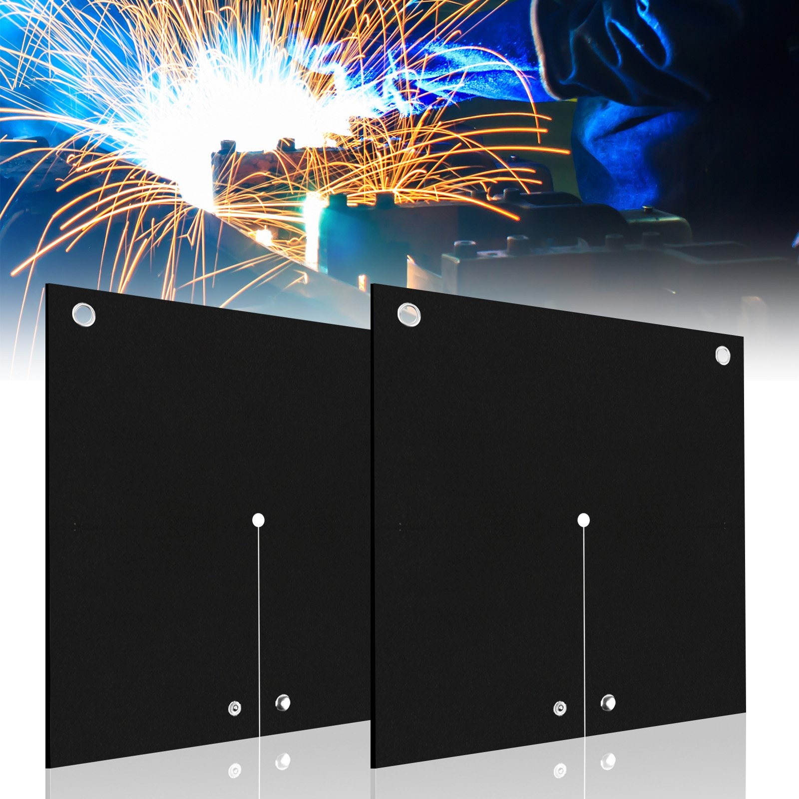 2X Fireproof Welding Pad Blanket Insulation High-Temp Protective Mat 12.2×12.2in
