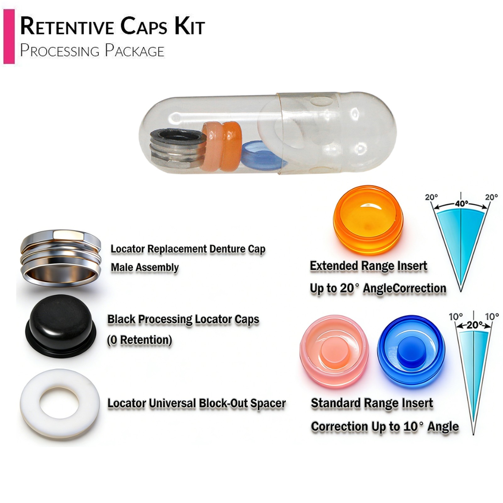Dental Overdenture Zest Locator Abutment Legacy Anchor Hiossen Nobel Zimmer Cap