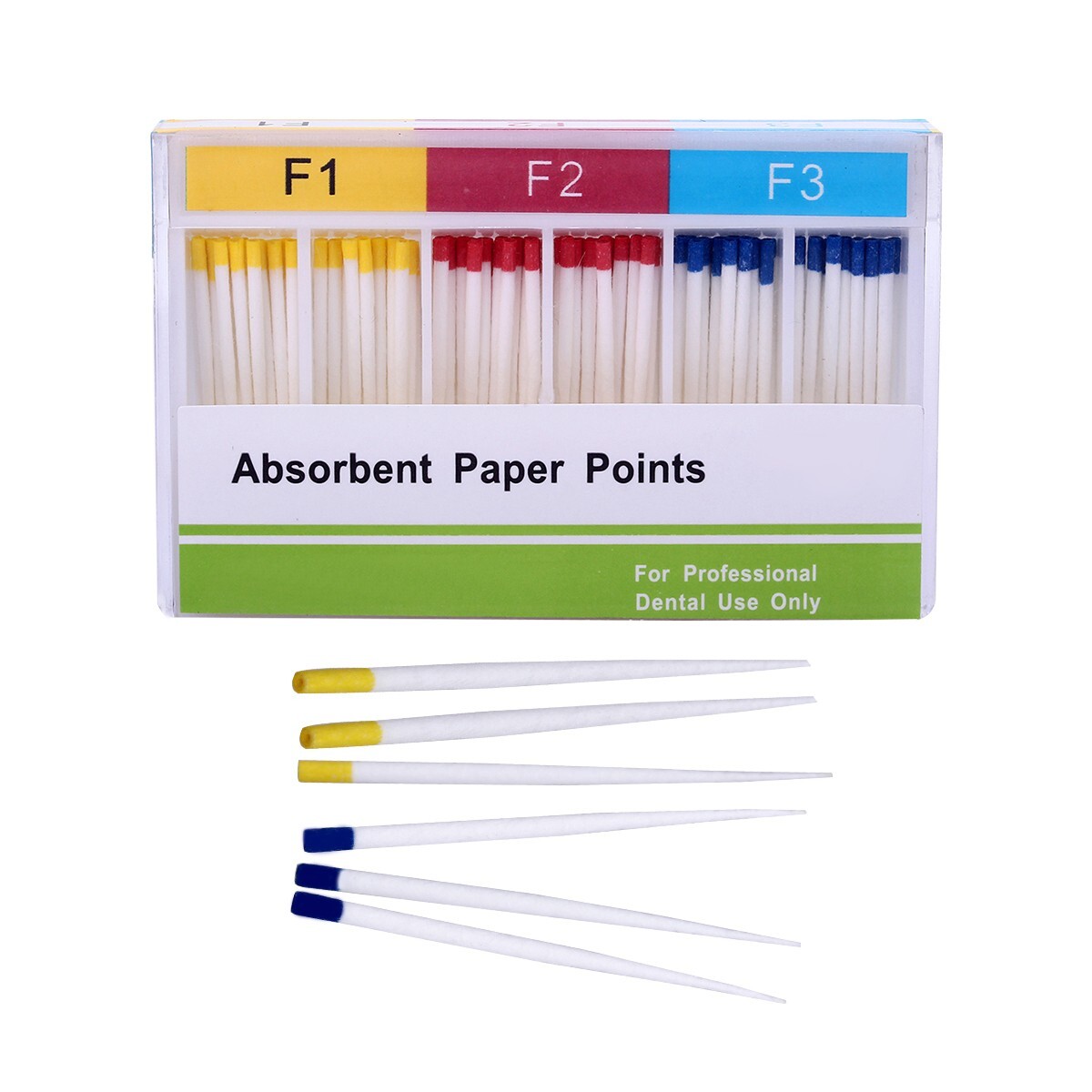 Dental Absorbent Paper Points F1.F2.F3 For Root-Canal Obturating 100Pc/Pack