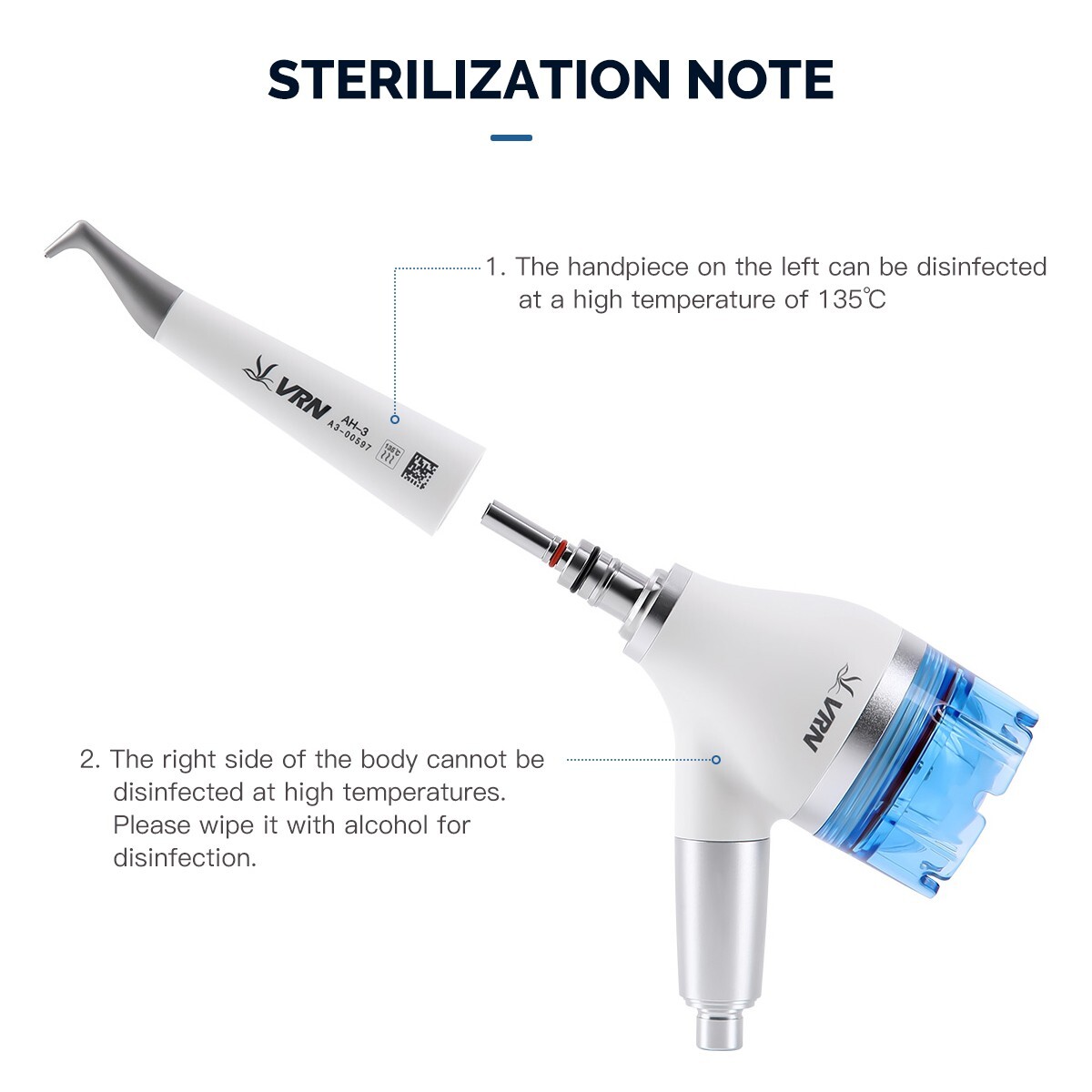 Dental Air Flow Teeth Polisher Prophy Handpiece Air Flow Handy 4 Hole / 2 Hole