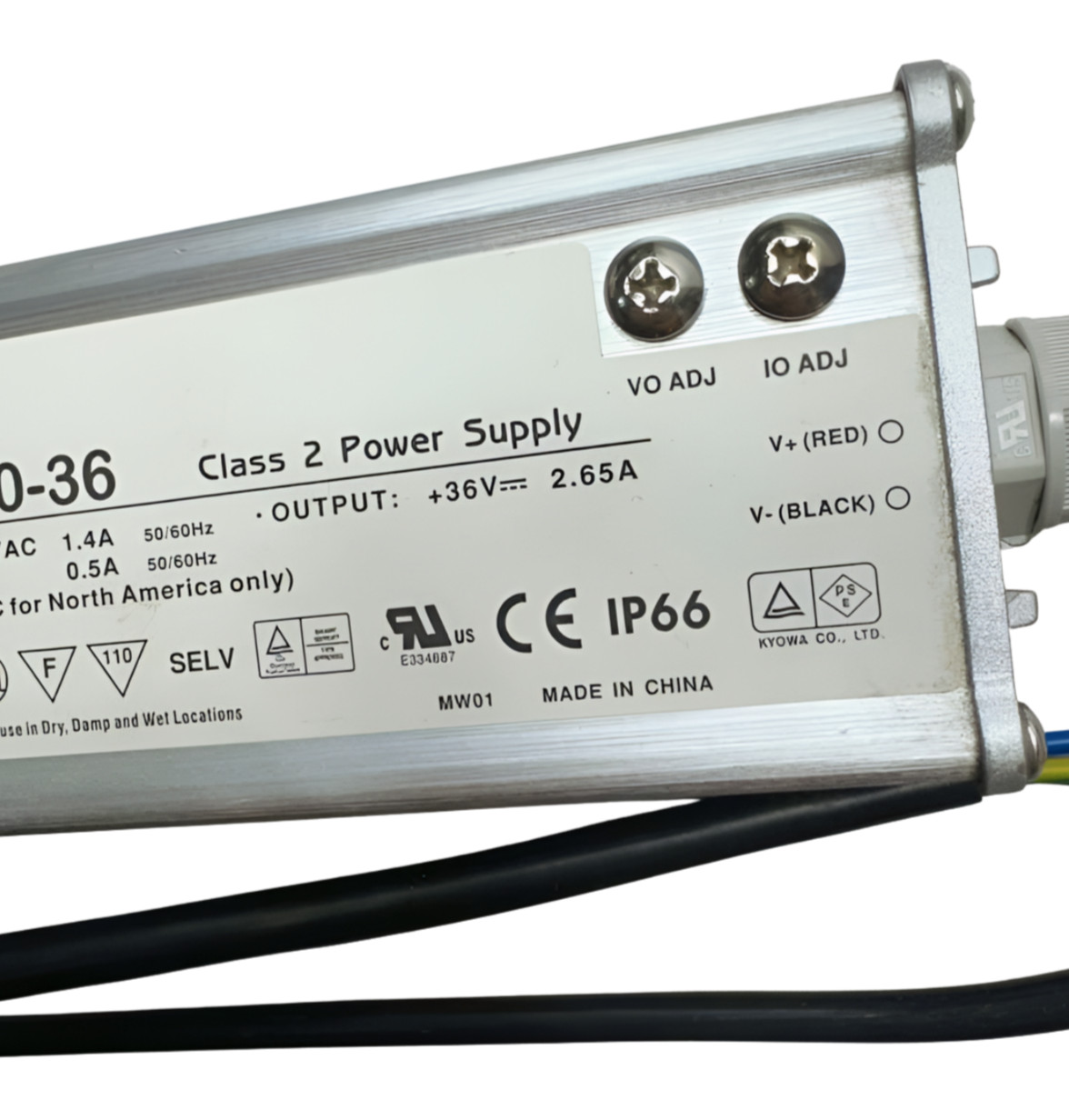 Mean Well CEN-100-36 Class 2 Power Supply, 100-240VAC 1.4A, 277VAC 0.5A