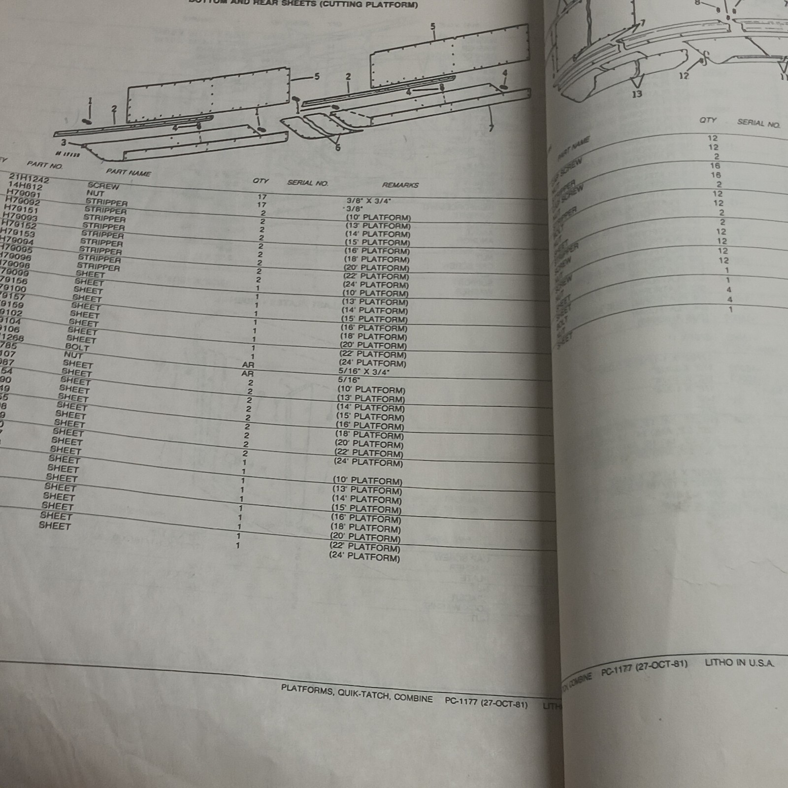 Genuine John Deere 4400 3300 ABI-101 PC1177 Combine 4 books in 1 Binder PC-1164