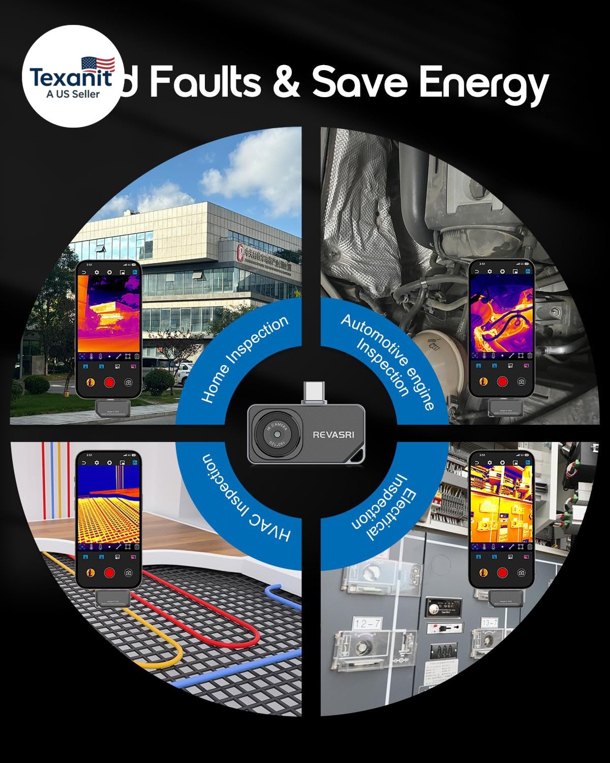 Thermal Camera for Iphone and Android, 320×240 Super IR Resolution Thermal Imagi