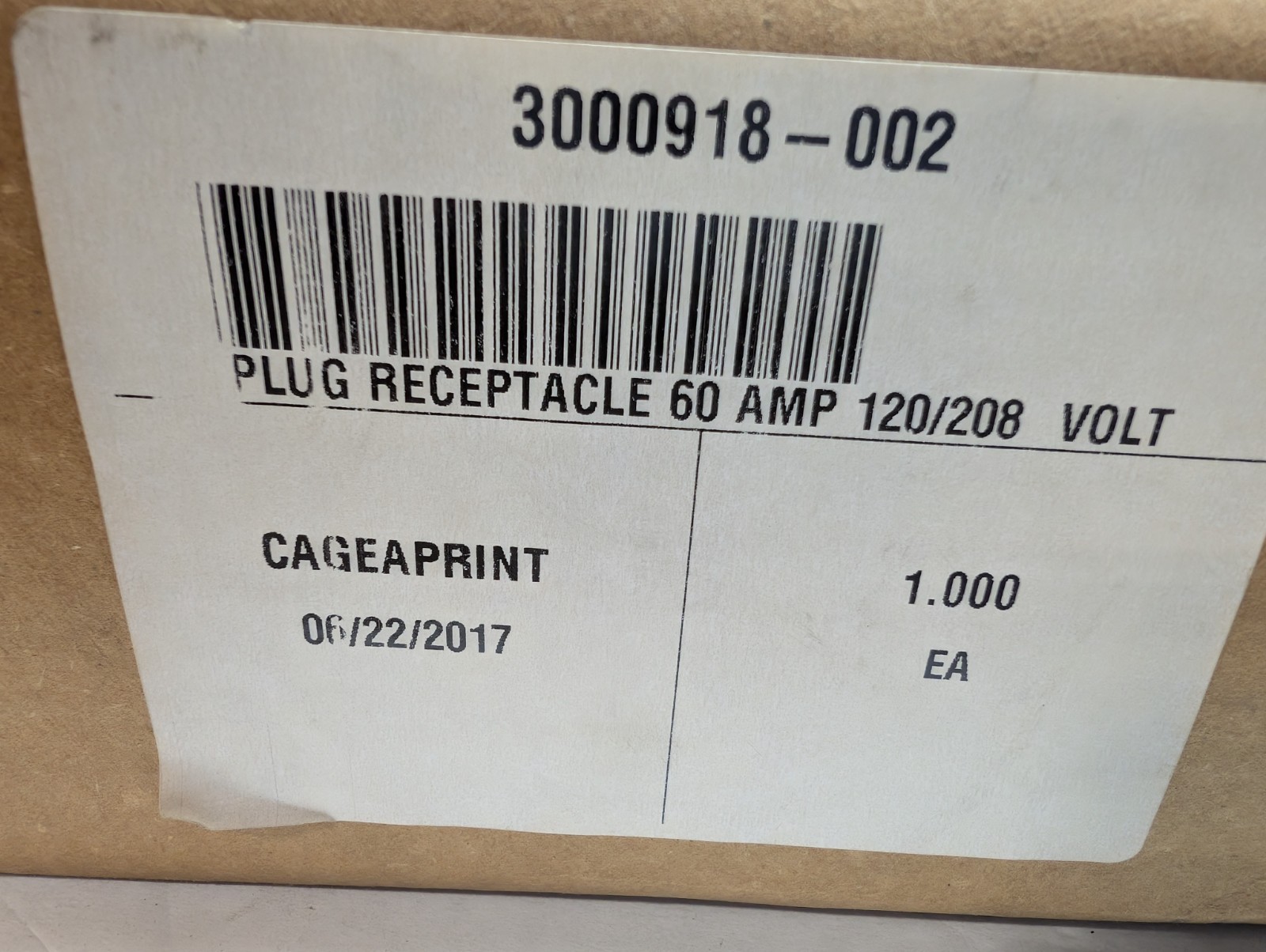 Amphenol Plug Receptacle Kit 60A 120/208V MS90557C32412S MIL-DTL-22992 3PH NOS