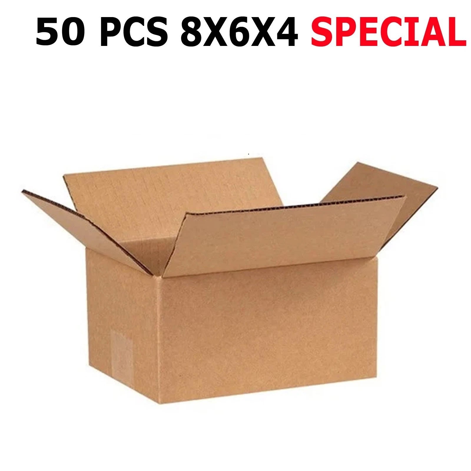 50 8x6x4 Cardboard Paper Boxes Mailing Packing Shipping Box Corrugated