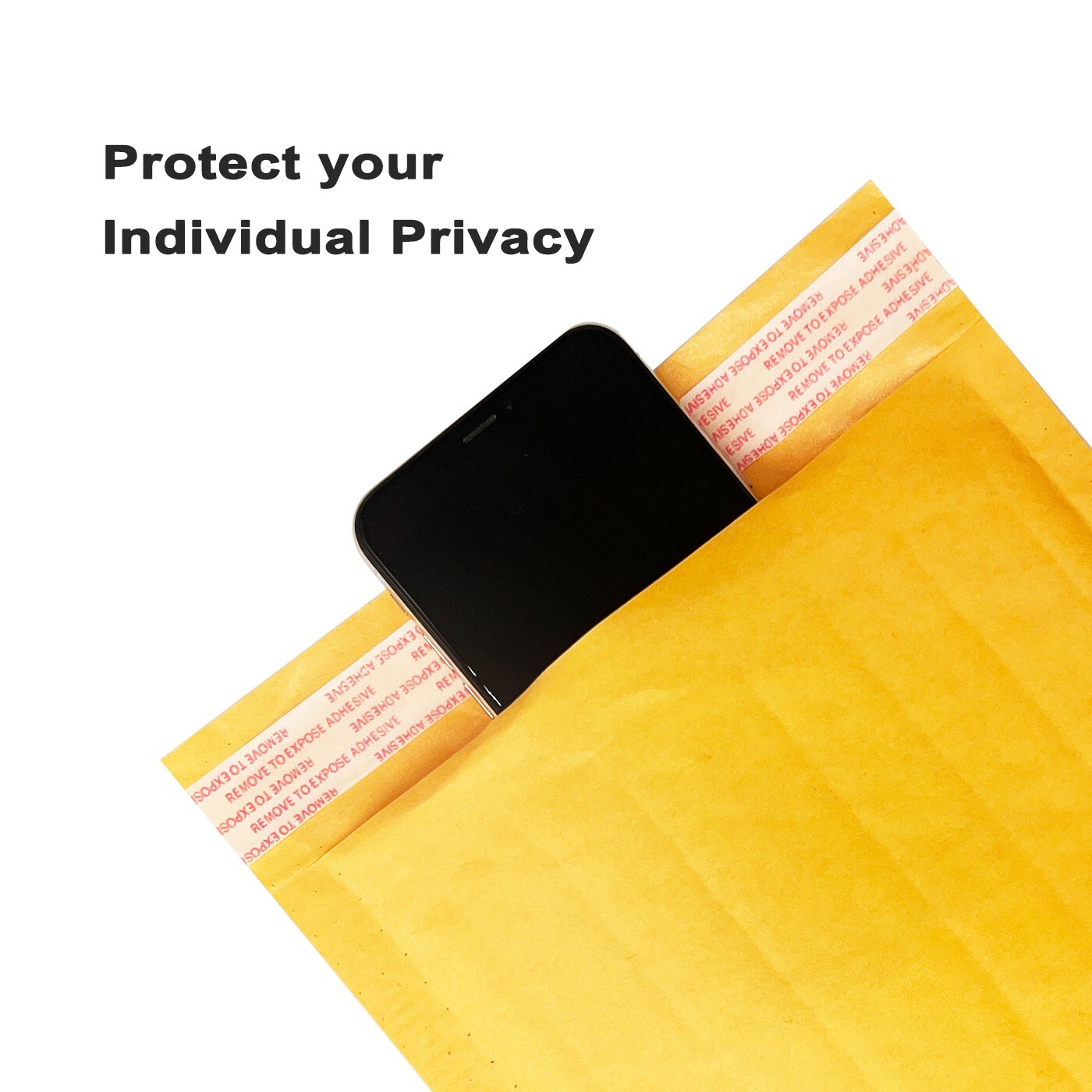 100Pcs Coolpkg #000 4×8″ 4*8 Small Kraft Bubble Mailer Padded Shipping Envelope