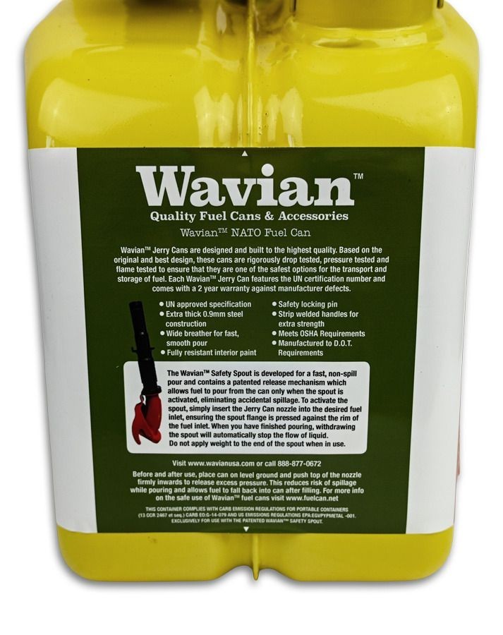 Wavian 10L Diesel Jerry Can, Yellow, New in Box.