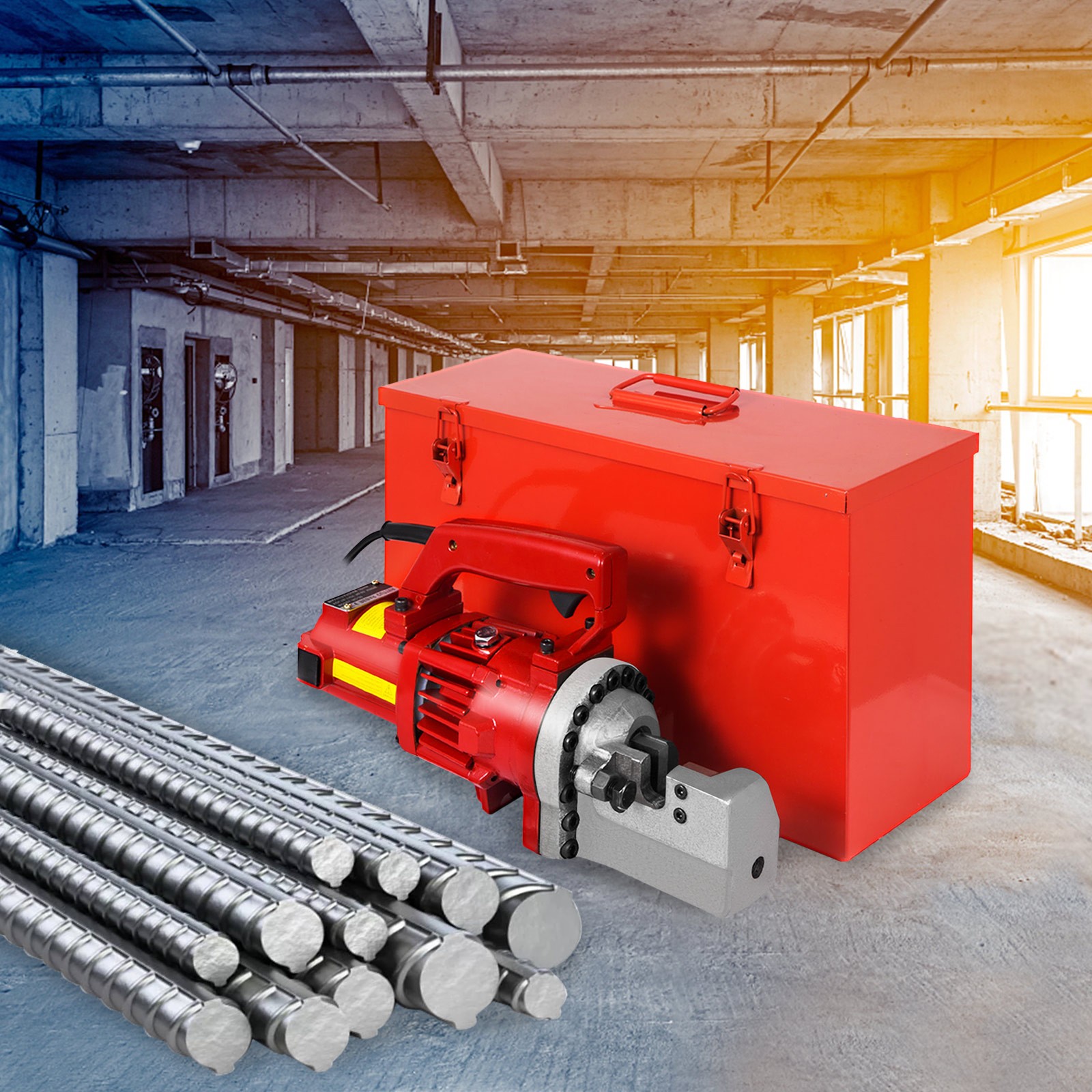 Rebar Cutter RC-20 1250W 3/4″ #6 Capacity 4-20mm Electric Cutting Tool Box