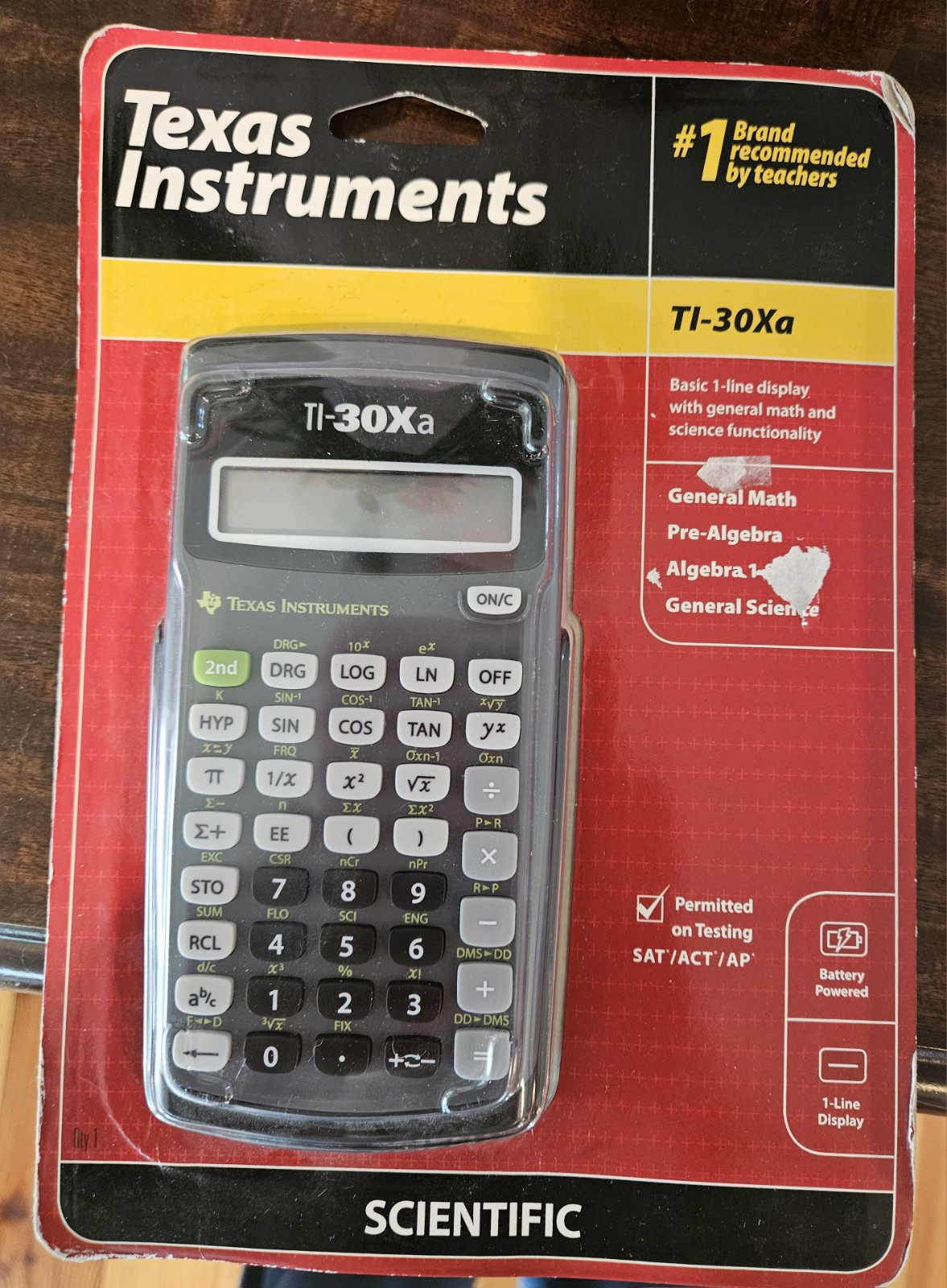 Texas Instruments 30XA Scientific Calculator