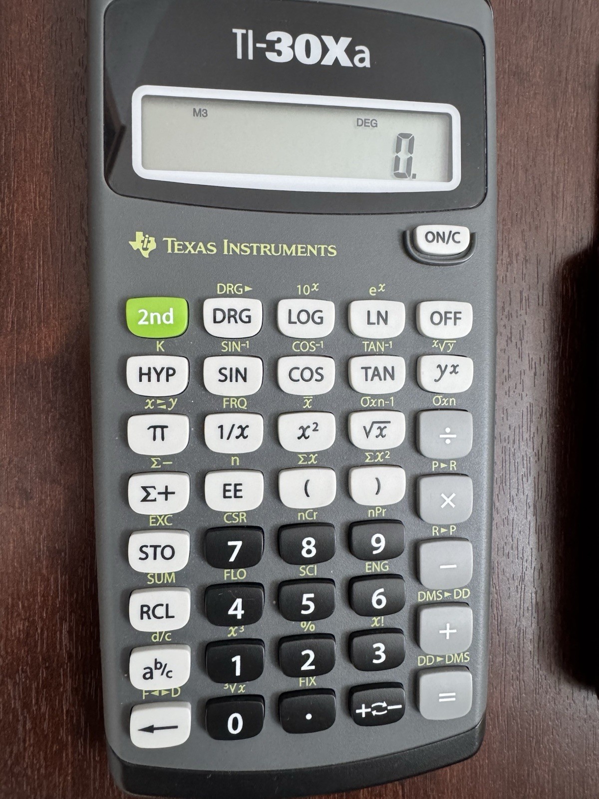 Texas Instruments TI-30XA Scientific Calculator Tested With Slide Cover School