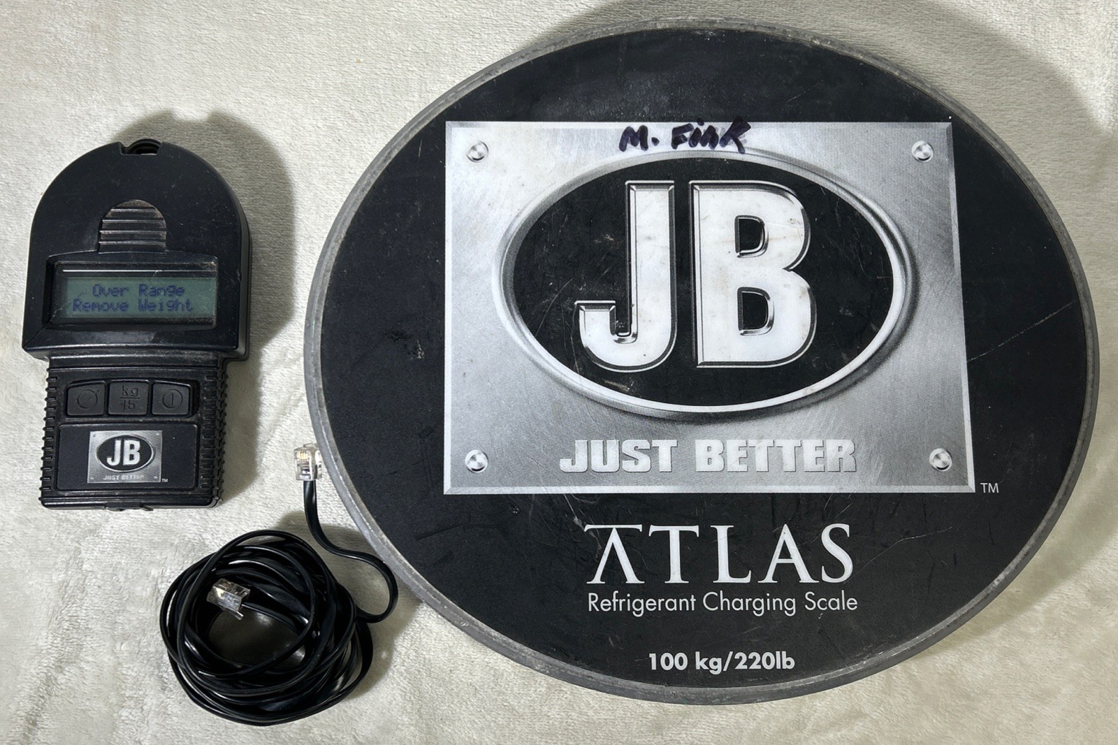 JB Industries Just Better Refrigerant Charging Scale 100kg 220lb Tested W/ Case