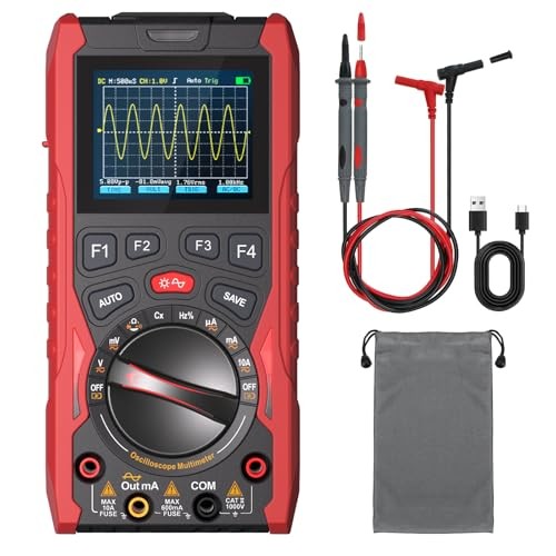 Handheld 3-in-1 Oscilloscope Multimeter Signal Gen 12MHz 50MS/s True RMS HO-13