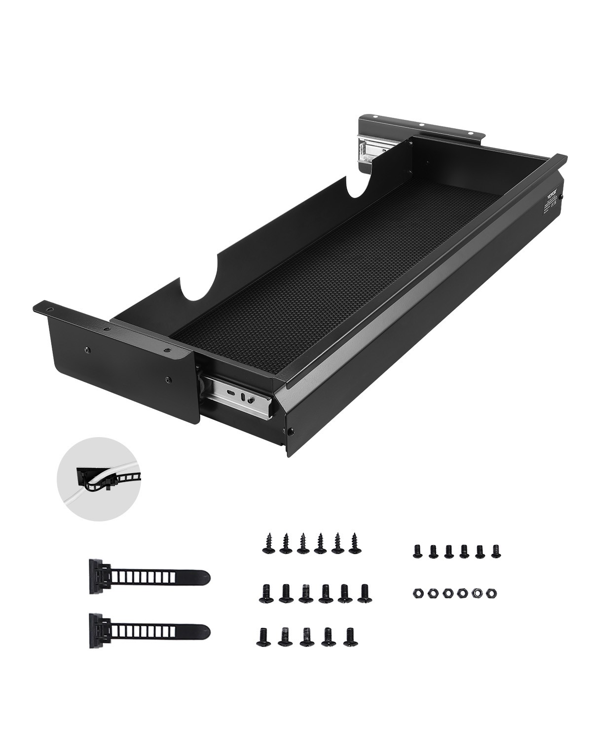 VEVOR 26 in Under Desk Drawer Organizer Slide-out Drawer Space Saver for Office