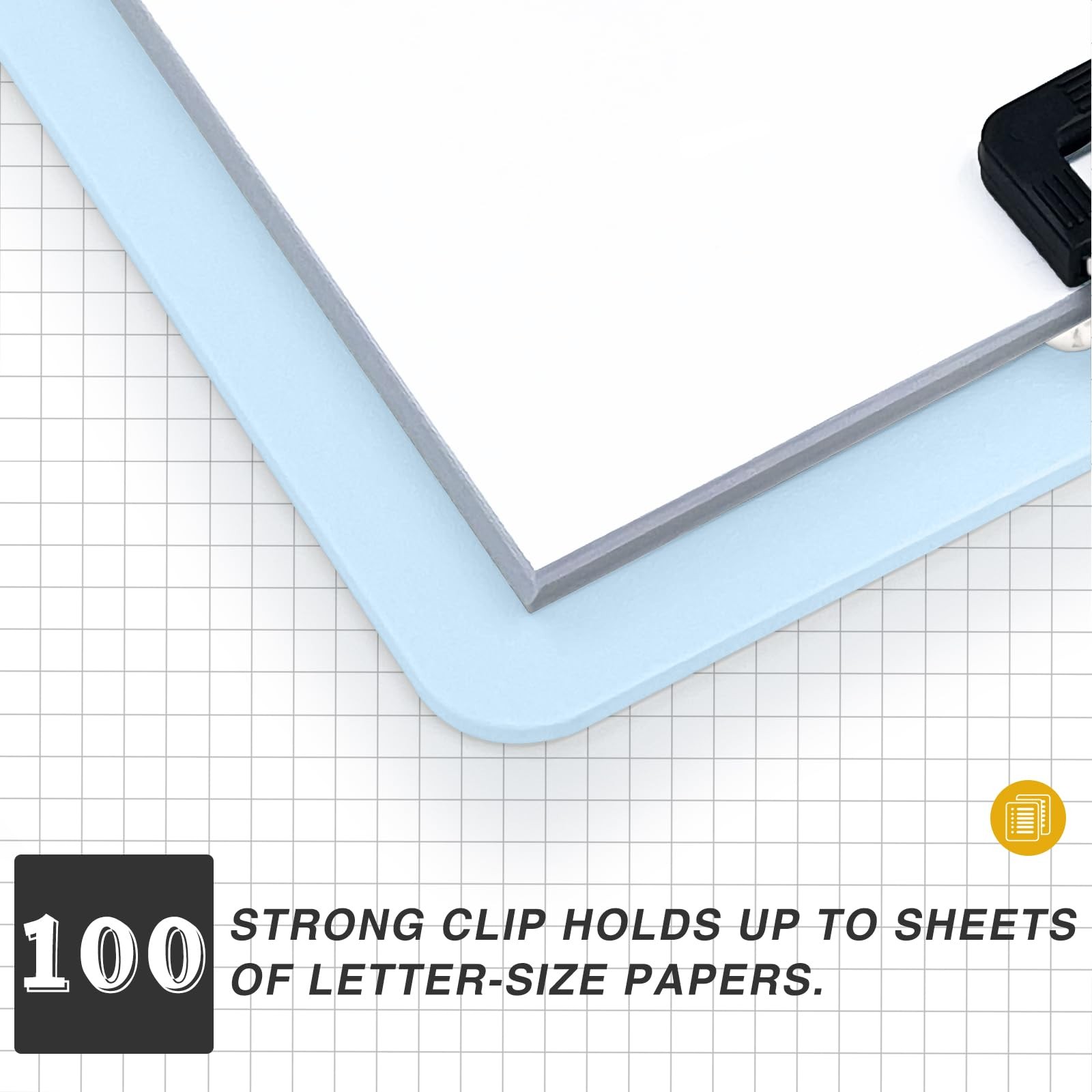 Clipboards 4 Pack Plastic Letter Size, Mixed Colors – Black
