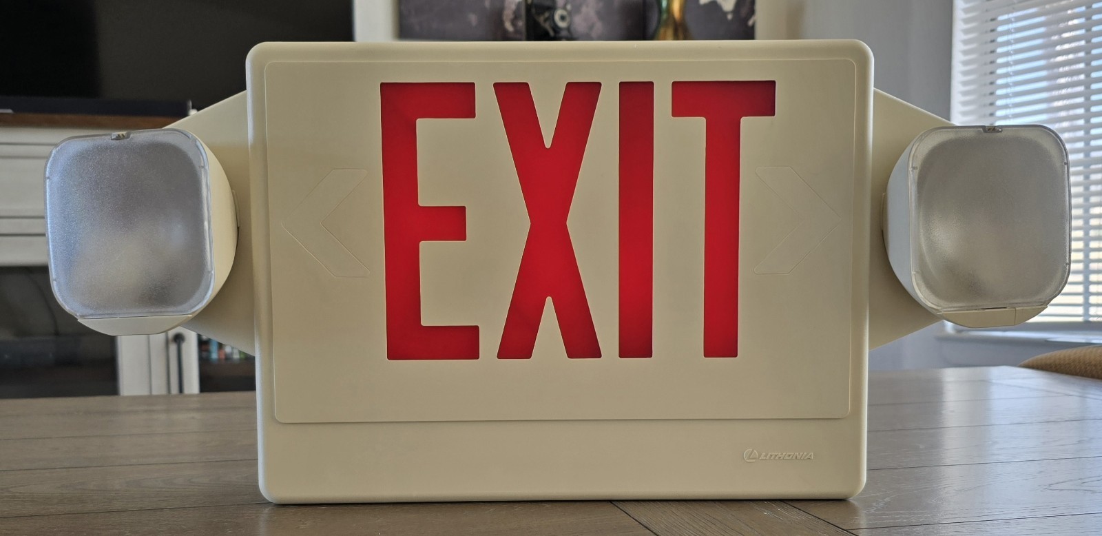 Commercial Electric Emergency Exit Sign Light Combo Untested… AS IS!