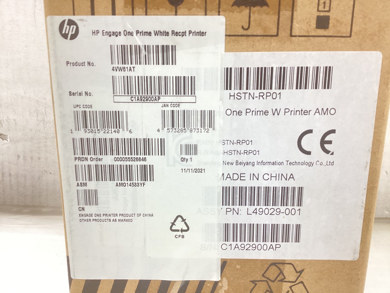 HP Engage One Prime DT Receipt Printer – 203 dpi – USB-C – 4VW61AT