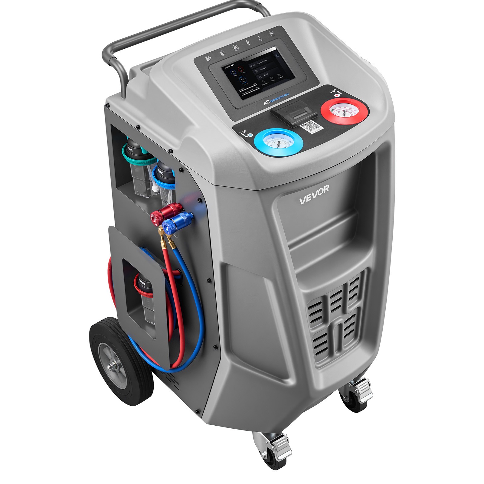 VEVOR Fully Automatic Refrigerant Recovery Machine 1234yf A/C Vacuum Recharging