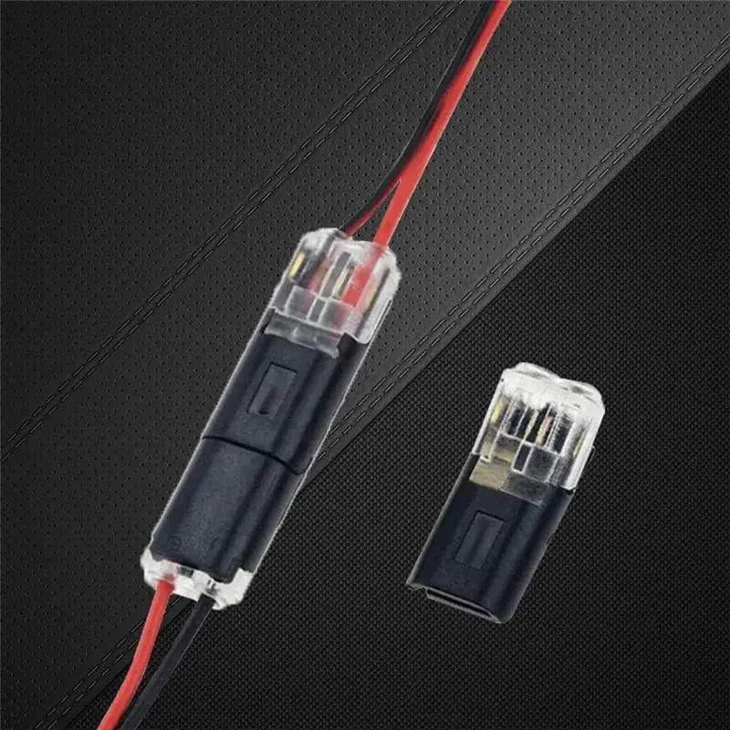 50PCS Double-Wire Plug-in Connector with Locking Buckle,Pluggable Connectors 2 P