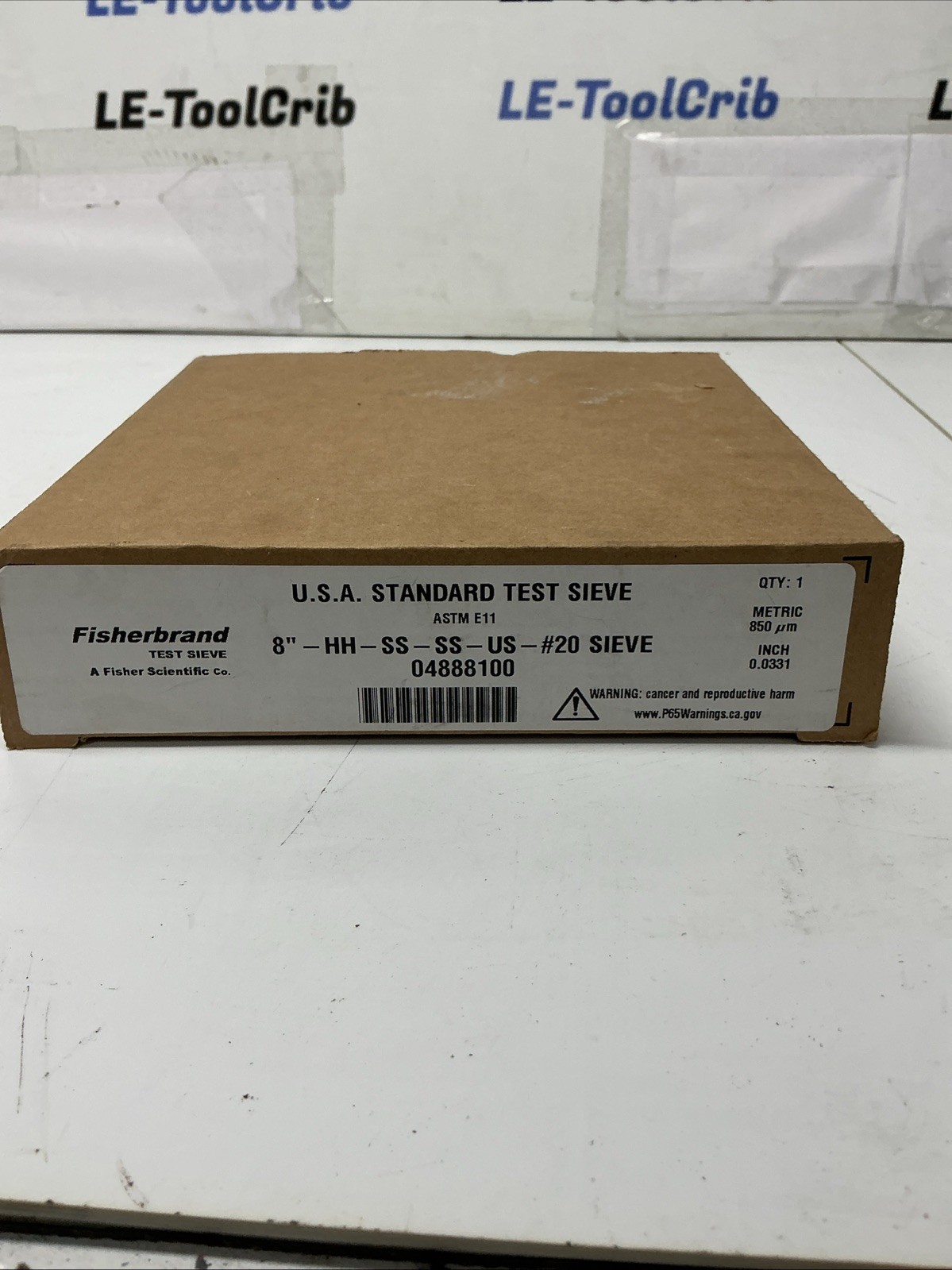 Fisherbrand Test Sieve 8”-HH-SS-SS-US-#20 SIEVE V-757
