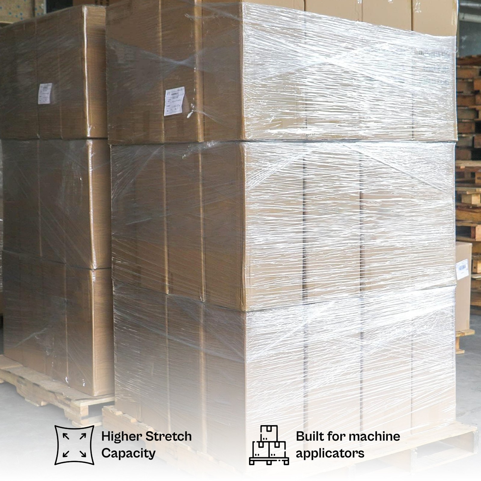 1 Roll Cast Machine Length Stretch Wrap Shrink Film 19.7″ x 6000′ 80 Gauge