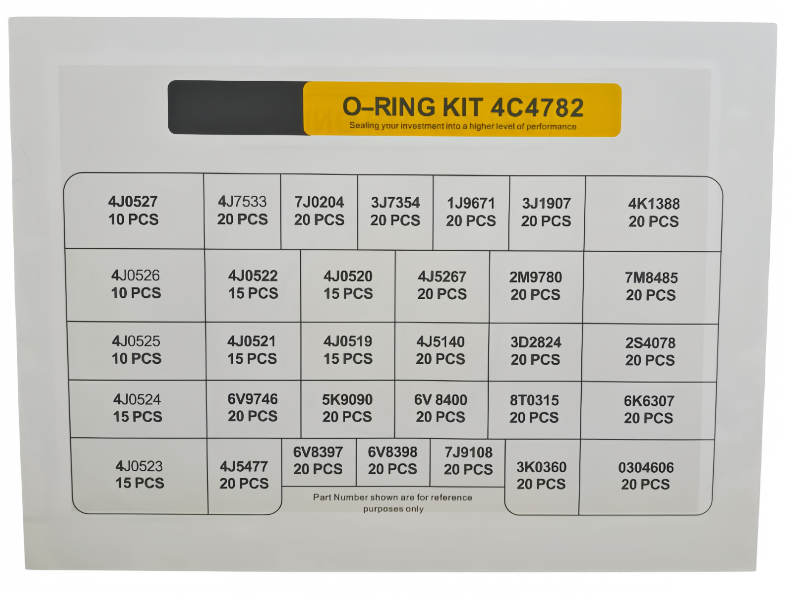 580 Pcs Seal O-Ring Kit 4C-4782 for CAT Caterpillar SAE STOR ORFS 61 62 Nitrile