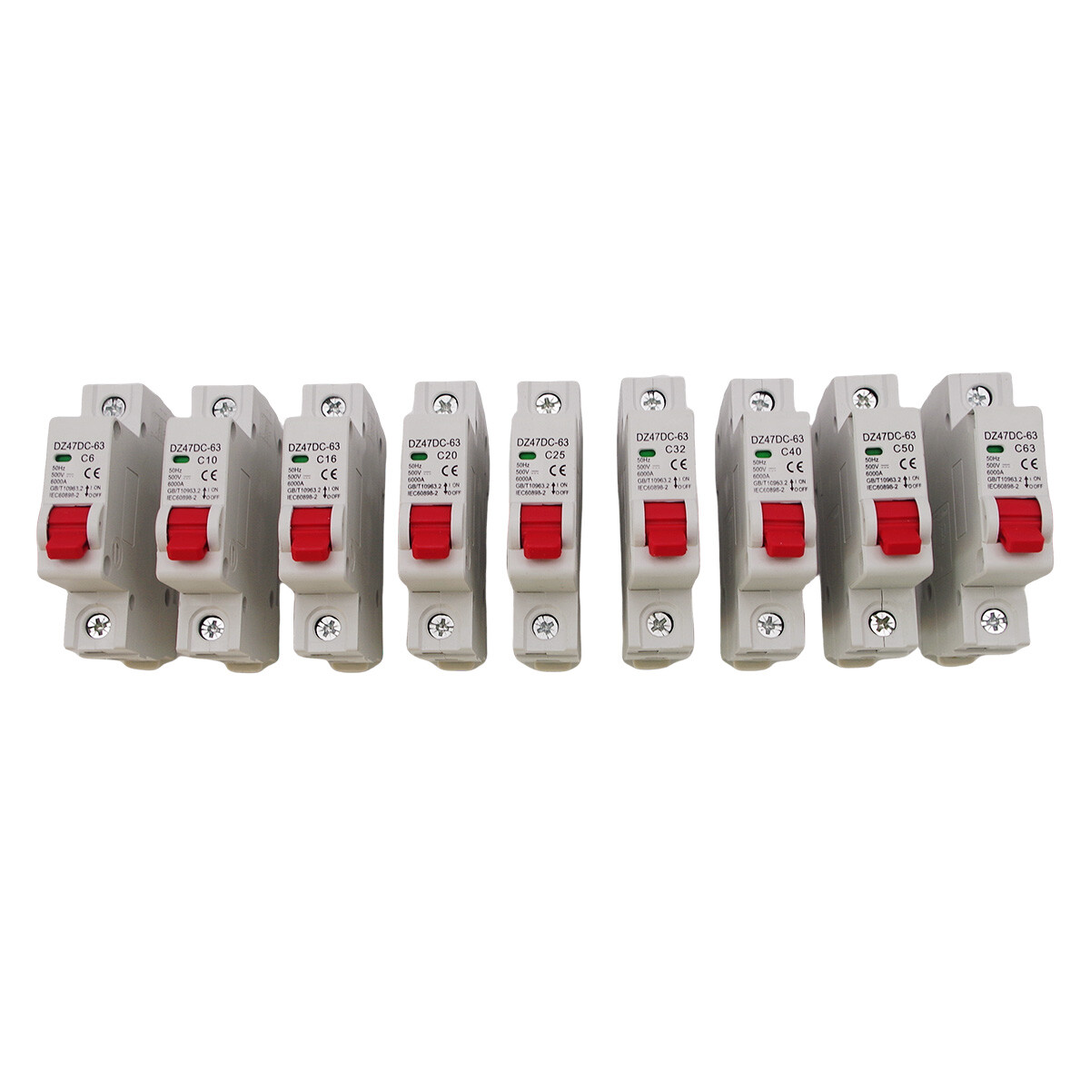 1Pole DC Solar DC Mini Circuit Breaker MCB 6/10/16/25/32/40/50/63/80 /100/125A
