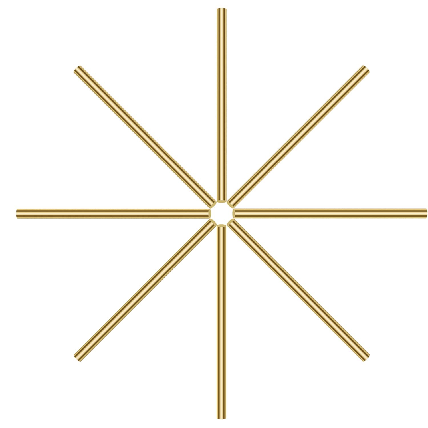 8 Pieces 5.0mm Brass Round Rods, Brass Solid Round Rod Lathe Bar Stock, 5.0mm…