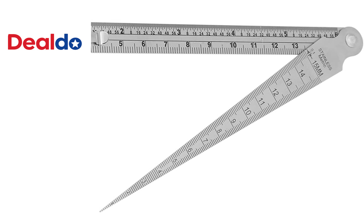 Stainless Steel Welding Taper Gauge Depth Ruler Hole Inspection Tool with Gradua