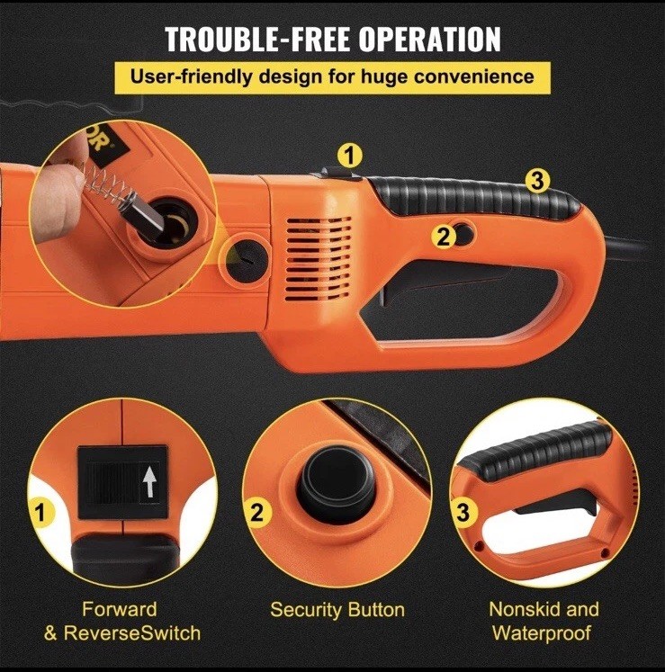 Electric Pipe Threader Portable Machine 2300W, 6 Dies 1/2-2″ , 22 RPM ,Excellent