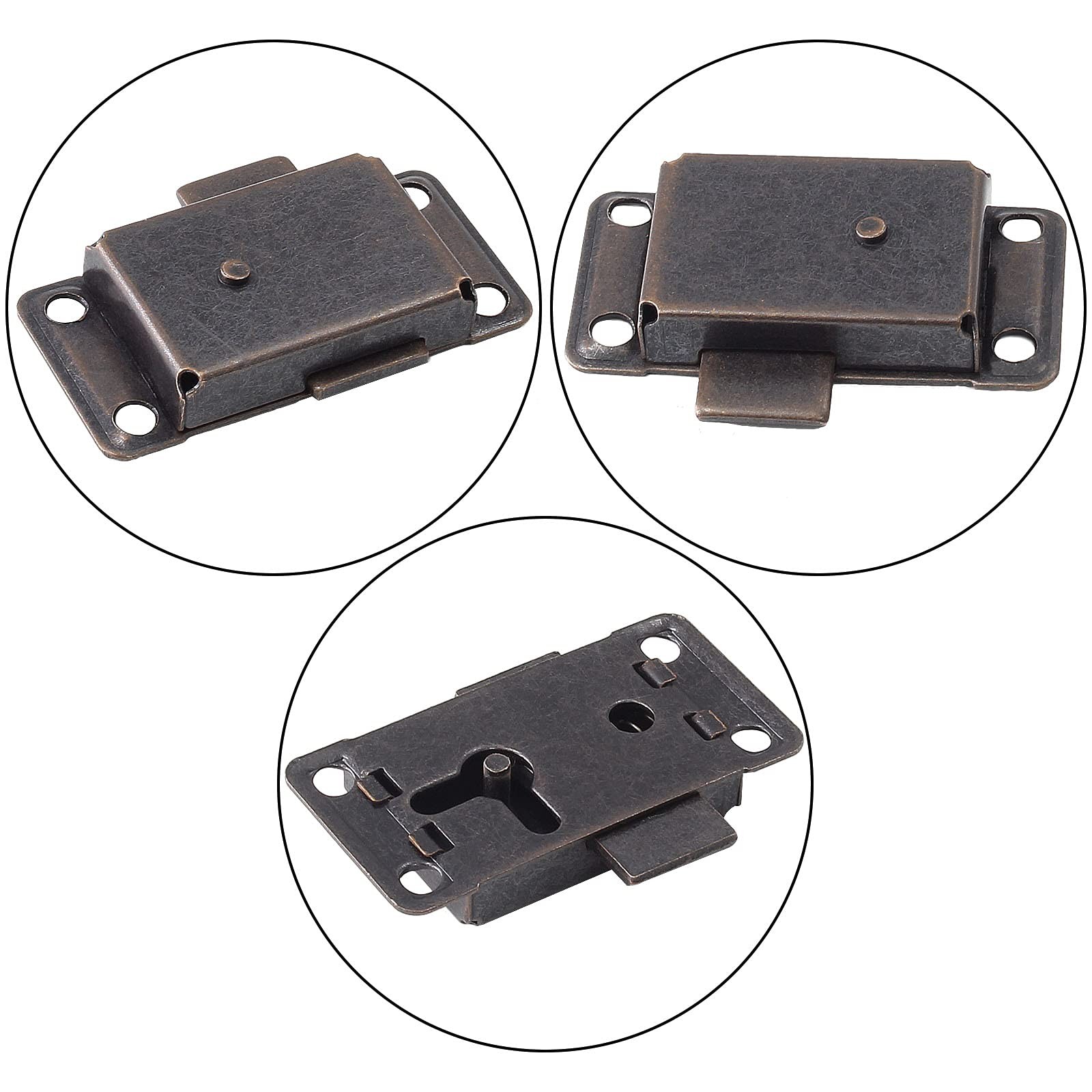 Antique Cabinet Lock – Flush Mount Case Box Lock, Furniture Decorative with Key