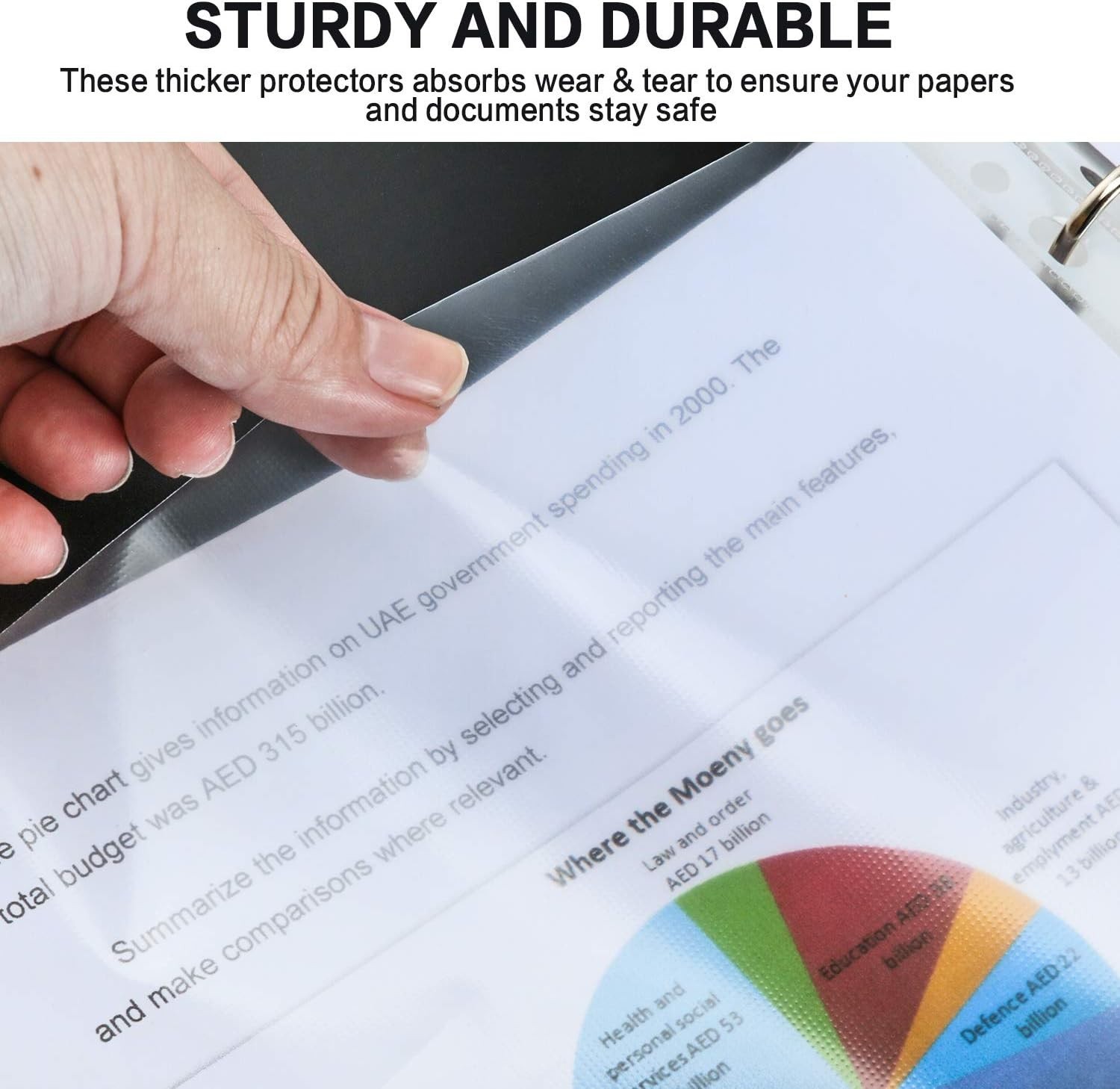 Ultimate 500 Count Heavy Duty Plastic Sheet Protectors, Reinforced 11 Holes