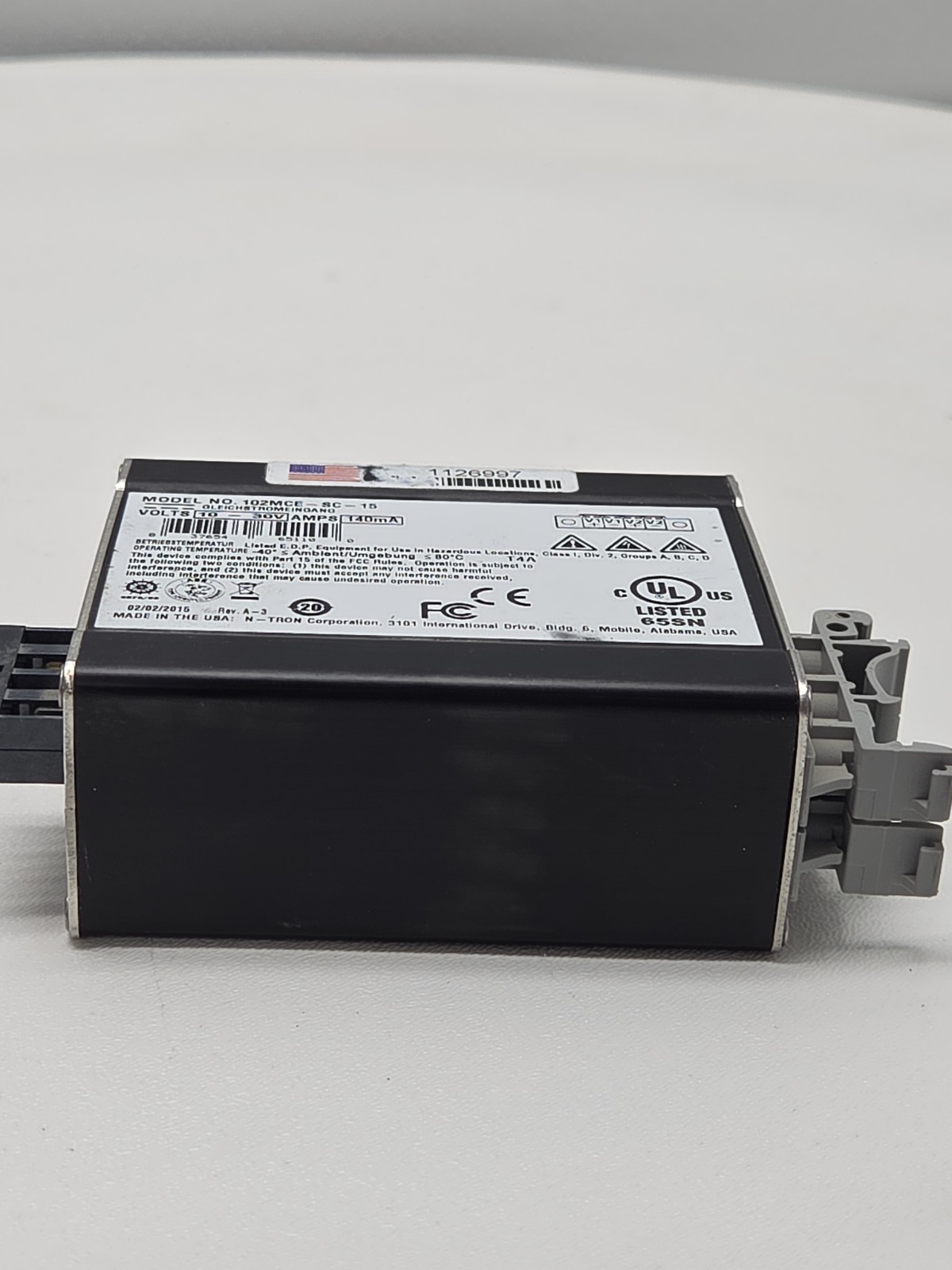 N-Tron 105FXE-ST-15 5-Port Industrial Ethernet Switch 15km Singlemode Fiber