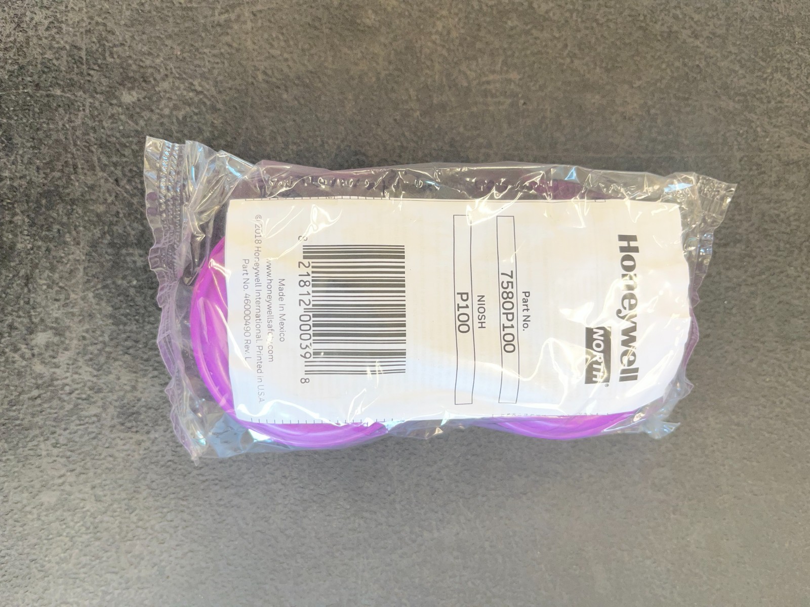 Honeywell P100 Respirator Cartridge 2 Pk New in sealed packaging, PN 7580P100