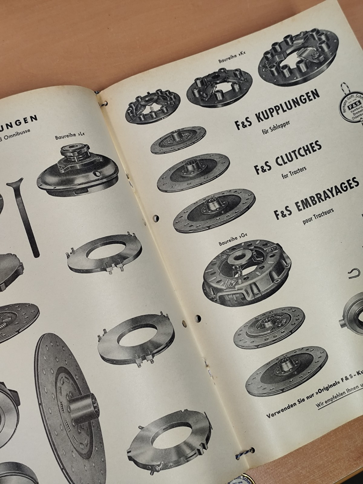 Fichtel & Sachs Hermann Schmidt catalogue FL 56 for example truck and bus commercial vehicle MK9