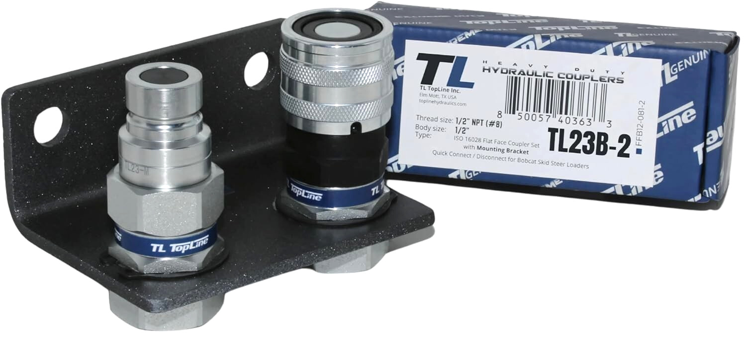 1/2″ NPT Thread Flat Face Hydraulic Quick Couplers with Mounting Bracket TL23B-2
