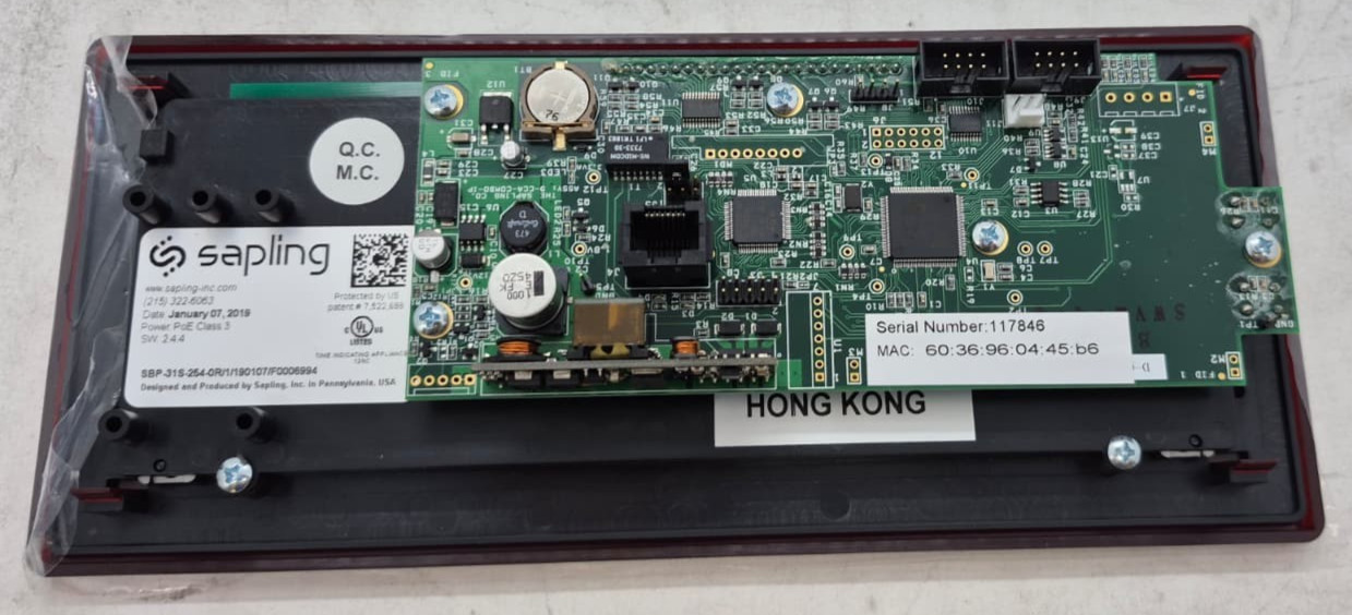 Open Box Sapling SBP-31S-254-0R Digital IP Clock – Hong Kong Time