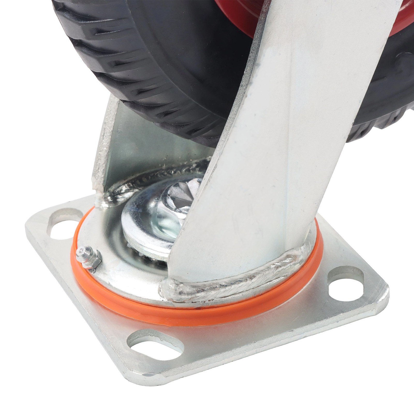 4 Pcs Rubber Wheels 2000lbs Load Capacity Heavy Duty Swivel Caster Wheels 8″