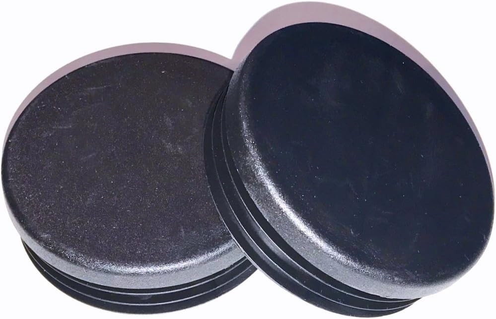 3″ OD Round LDPE Black Plastic End Caps Plugs 14-18Ga Fits ID 2.83″ to 2.90″ Pk