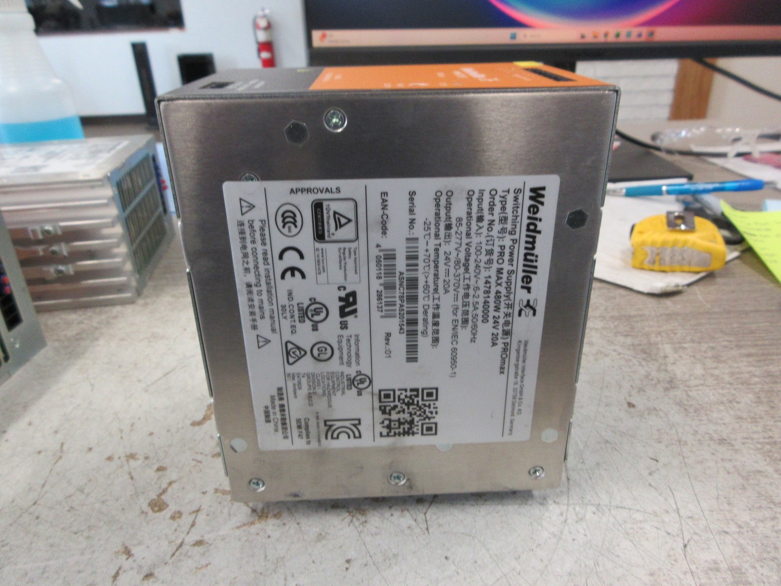 Weidmuller PROmax Power Supply 1478140000 Rev. 01 480W Used