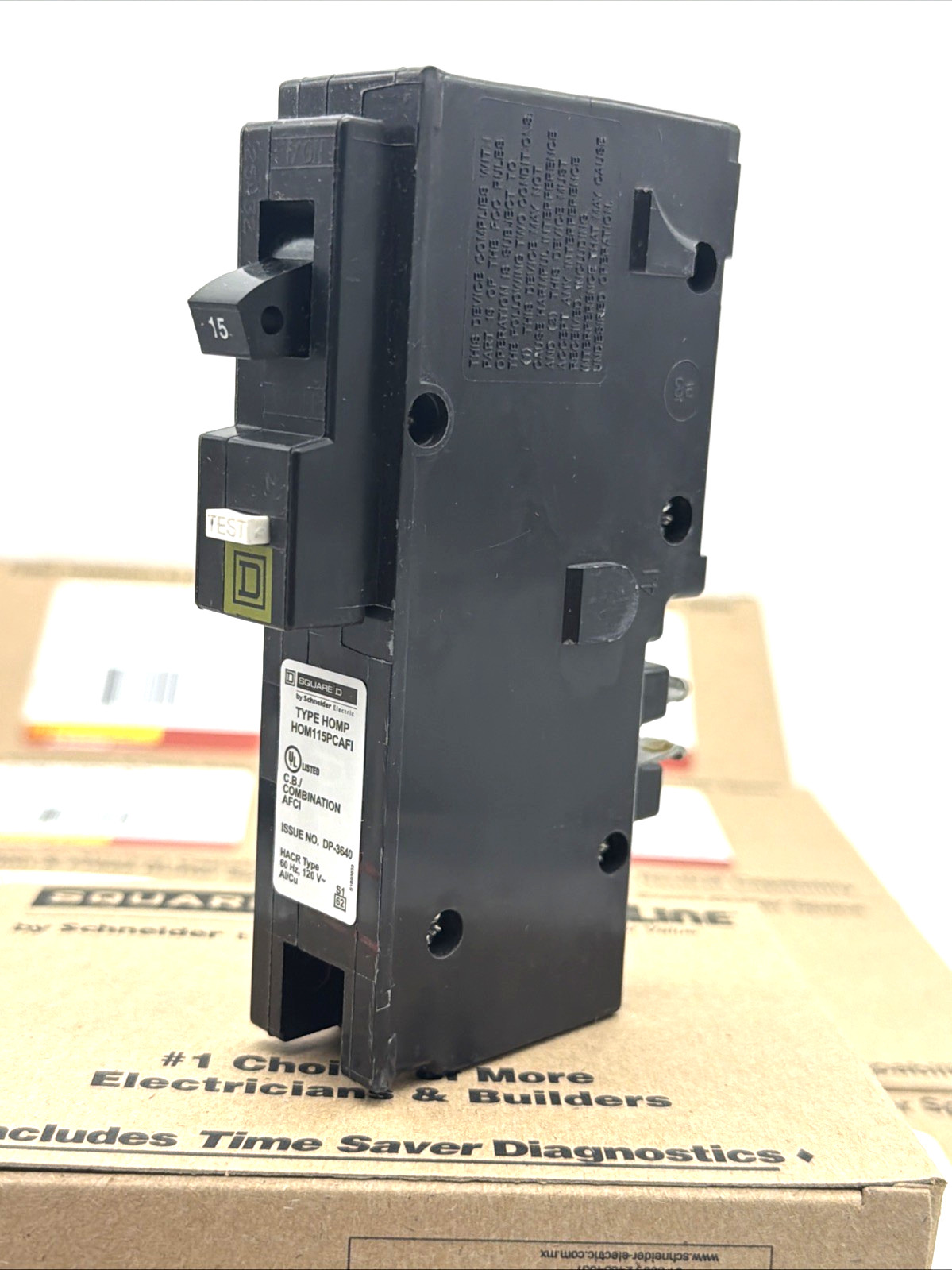 SQUARE D HOM115PCAFI 15A ARC FAULT AFCI PLUG-ON NEUTRAL BREAKER NEW LOT OF 10